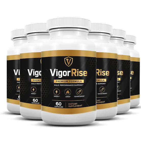 VigorRise Capsules bottles with premium black and gold packaging